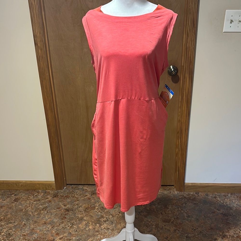 Coral Sleeveless Women's Dress